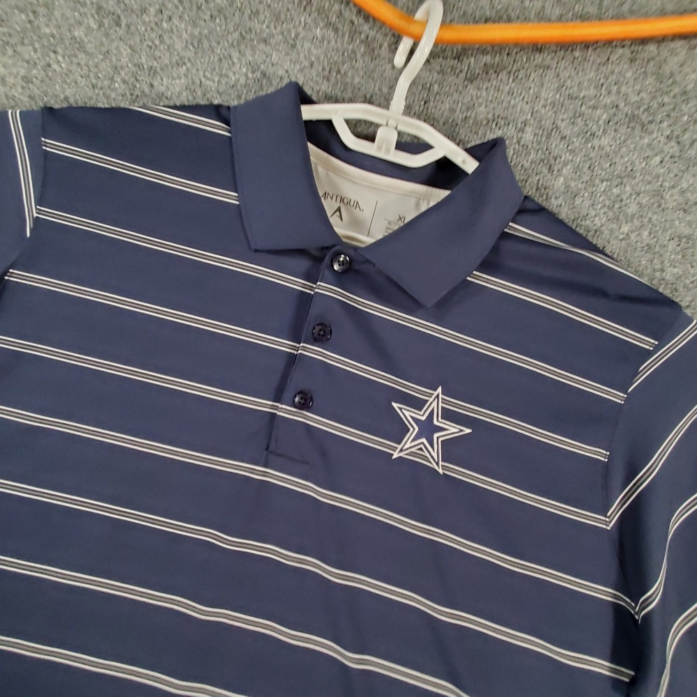Dallas Cowboys Polo Mens XL 100874 Navy Blue NFL Football Antigua